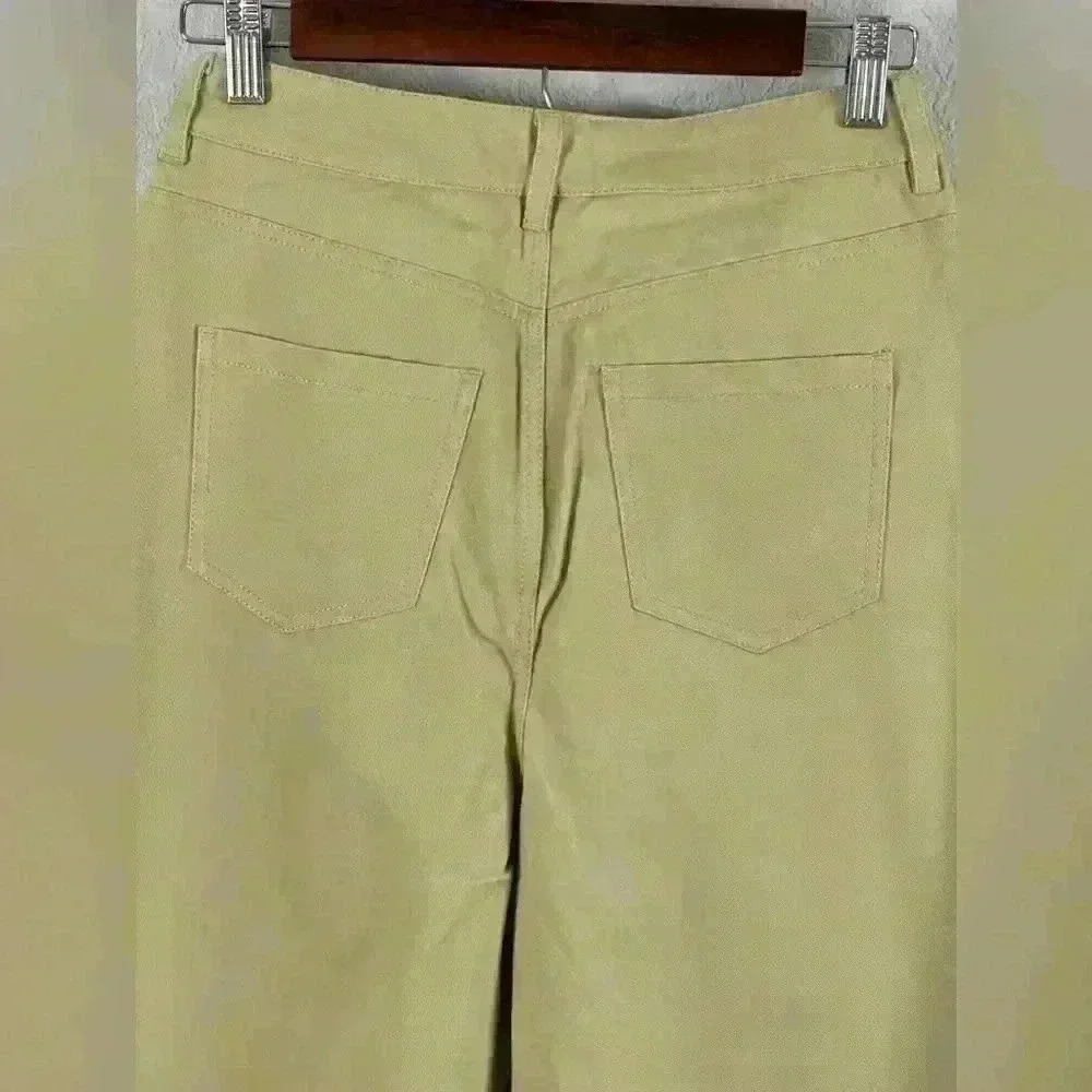 BILLIE THE LABEL Devon Cropped Pant Size 2 NWT Khaki - Picture 9 of 14